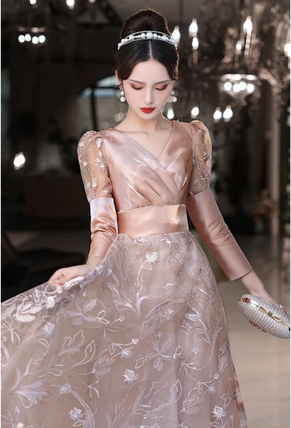 New Women's Evening Gown Elegant Party High-End Dress